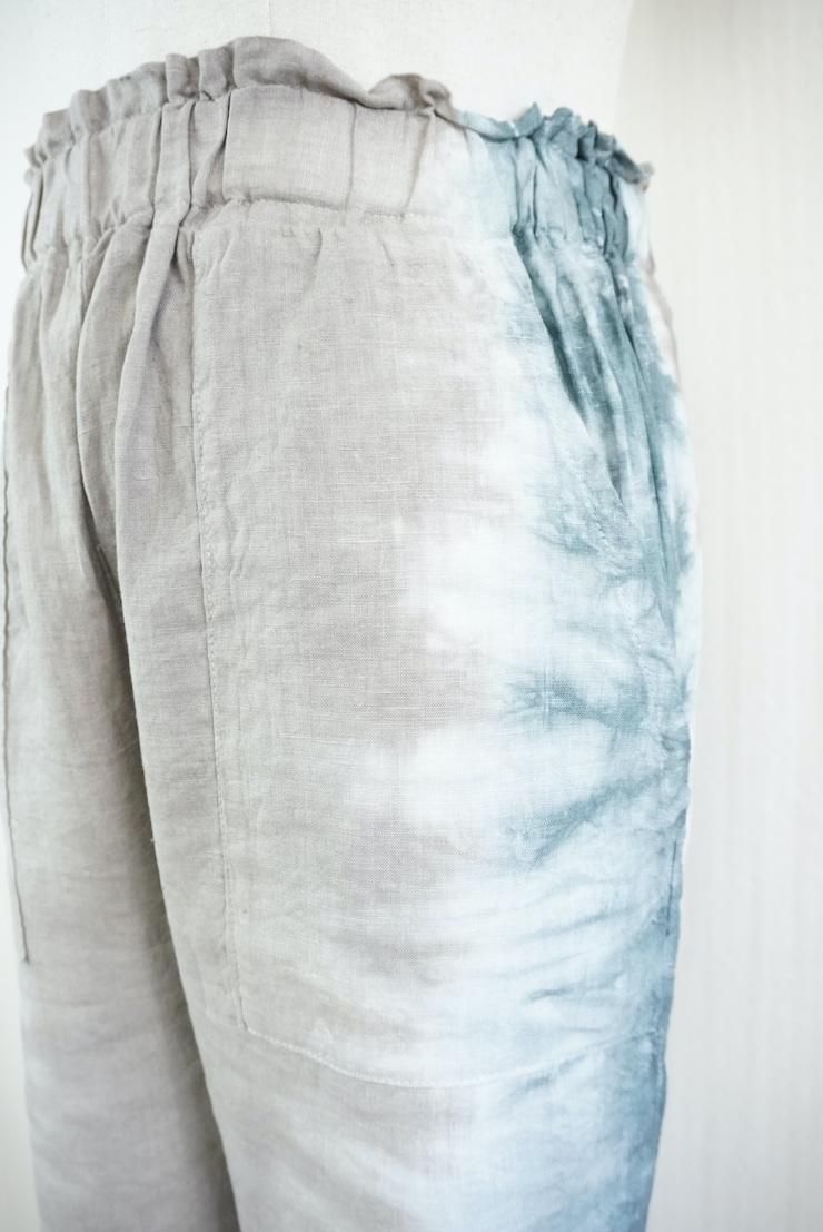French Linen Easy Pants Taupe x InkBlack 