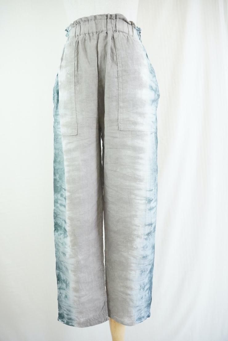 French Linen Easy Pants Taupe x InkBlack 
