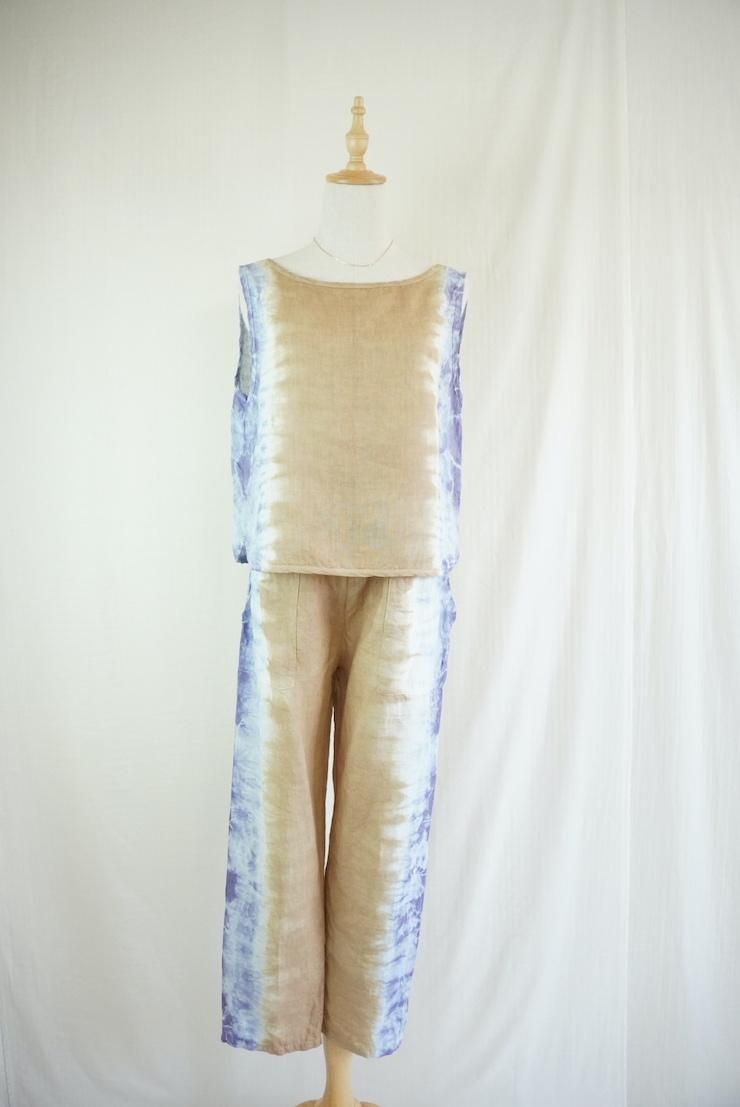 French Linen Easy Pants Hazelnuts x Lavender 