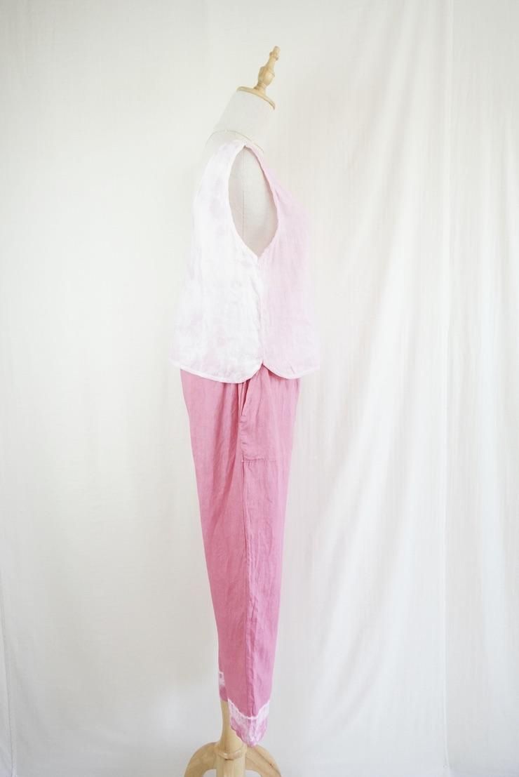 French Linen Easy Pants Bougainvillea