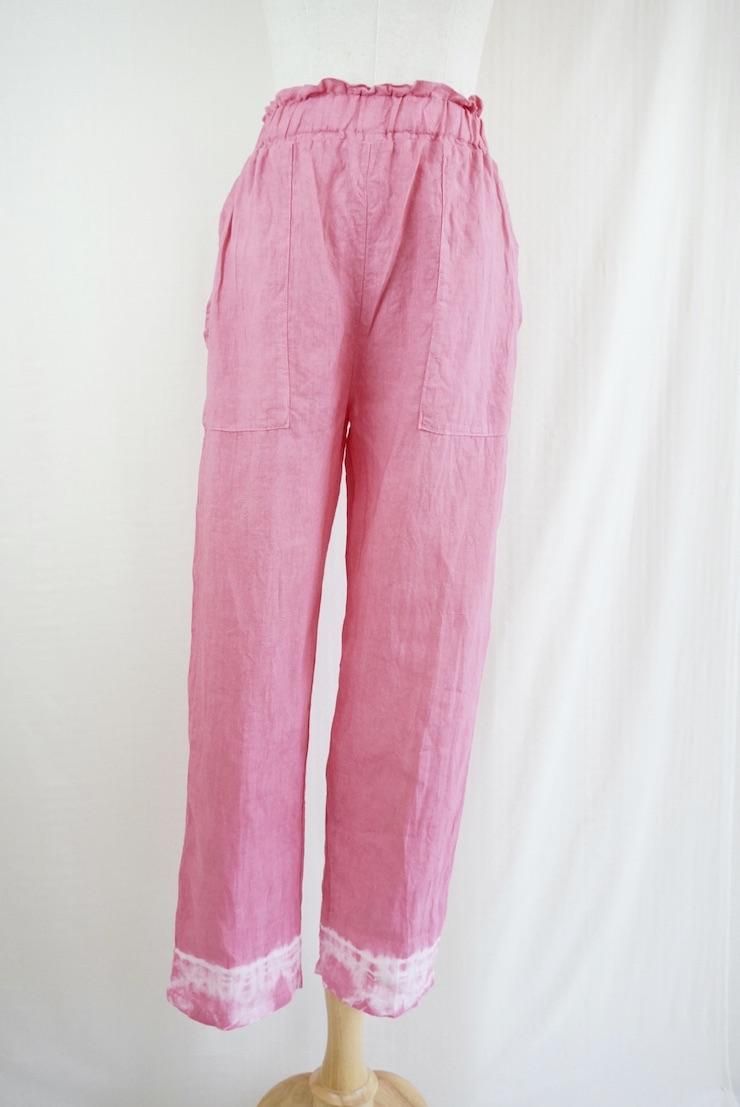 French Linen Easy Pants Bougainvillea