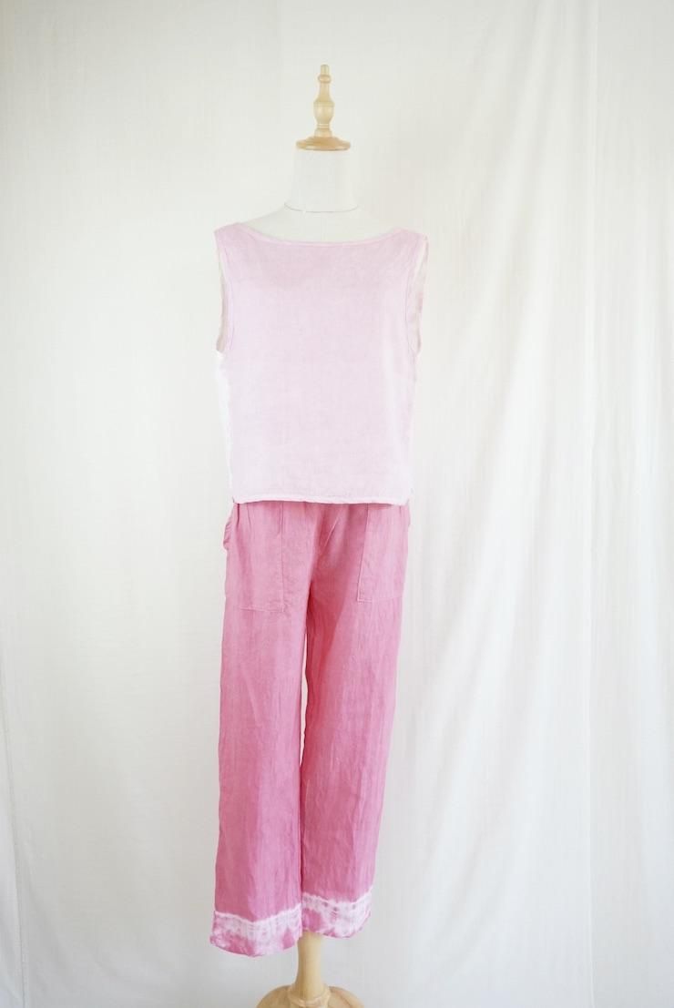 French Linen Easy Pants Bougainvillea