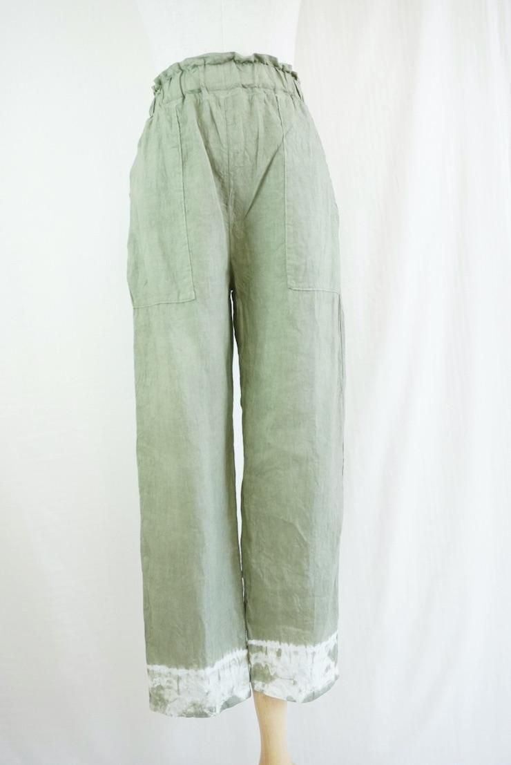French Linen Easy Pants Greentea