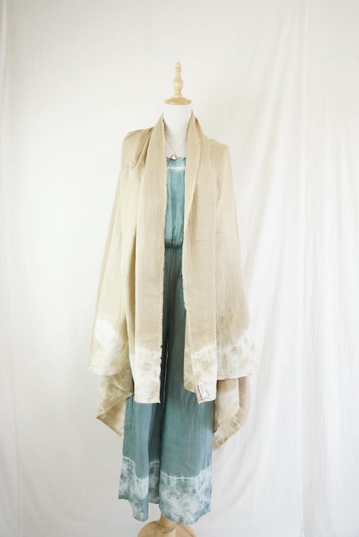 Organic Cotton W-gauze Big stole  Hazelnuts 