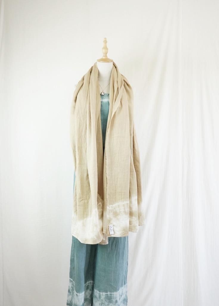 Organic Cotton W-gauze Big stole  Hazelnuts 
