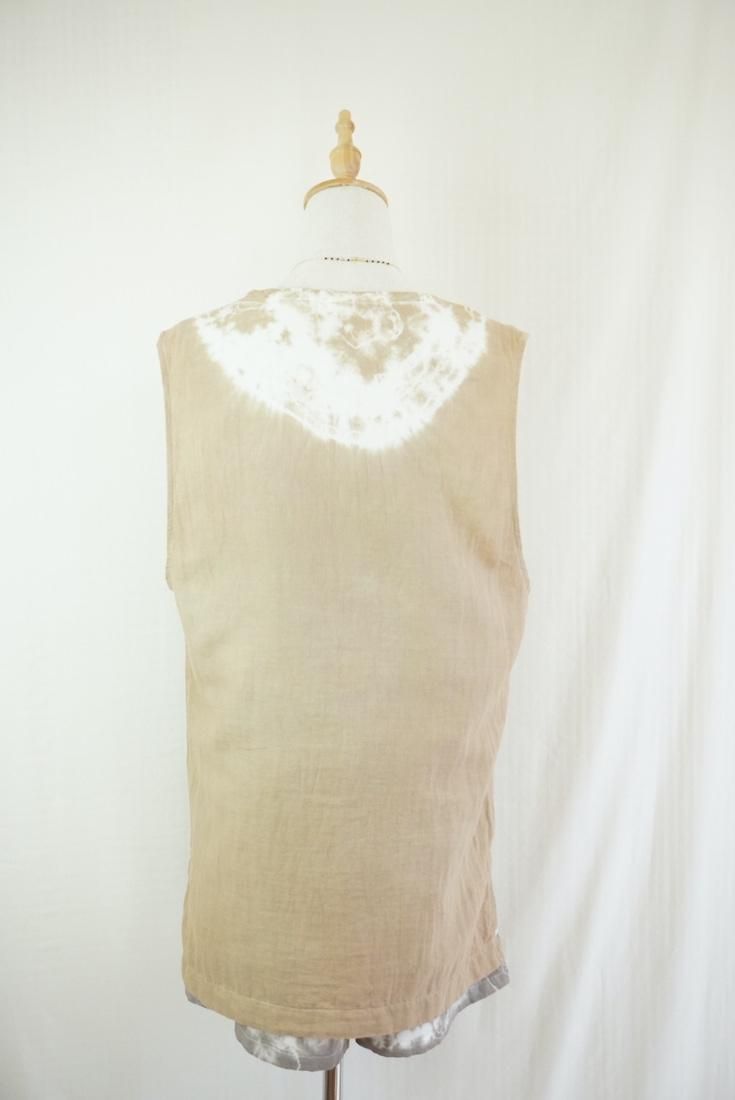 W gauze Big silhouette tank Hazelnuts 