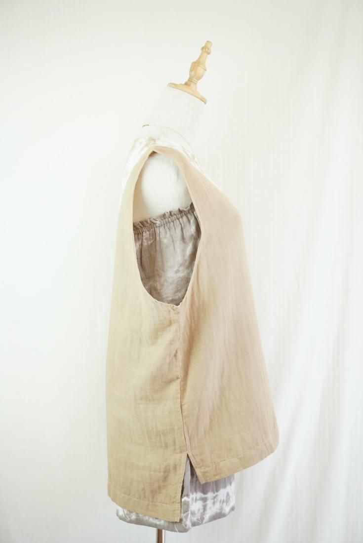 W gauze Big silhouette tank Hazelnuts 