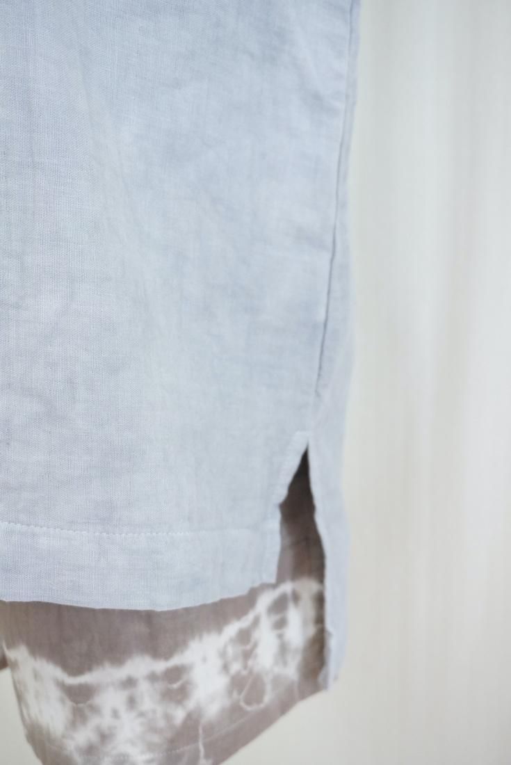W gauze Big silhouette tank Pistachio x Lightgray