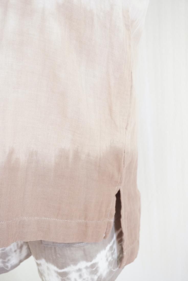 W gauze Big silhouette tank Sandybeach x Cafelate x Brown