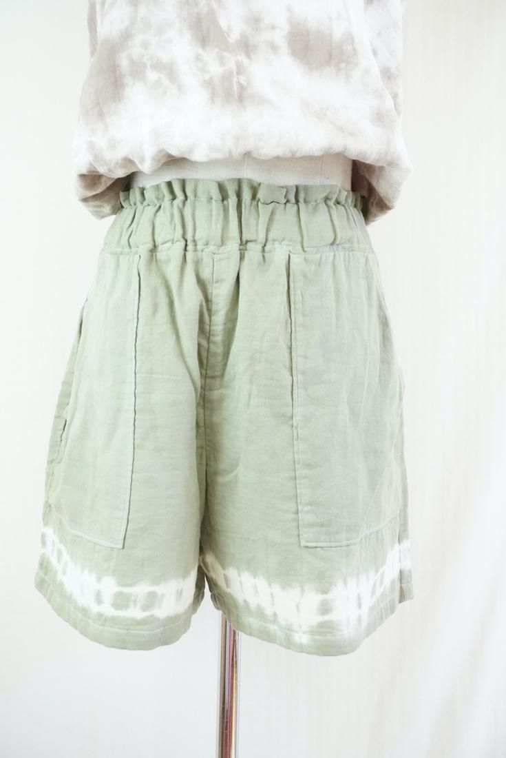 W gauze Easy Shorts Greentea 