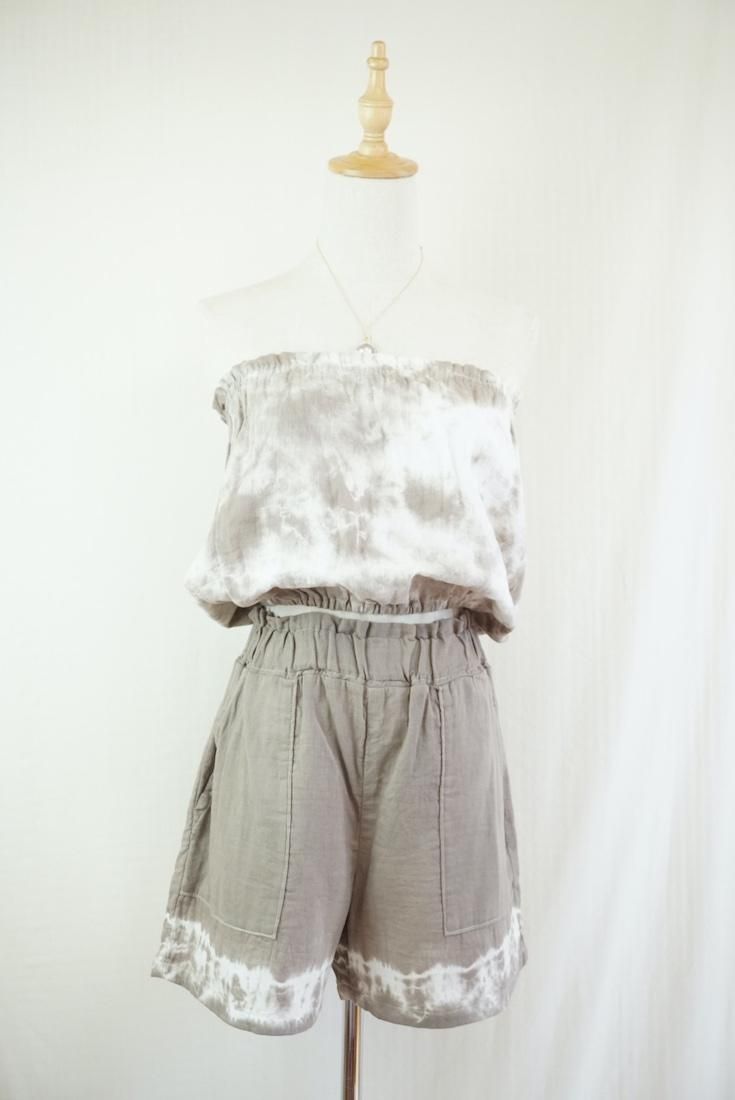W gauze Easy Shorts Taupe