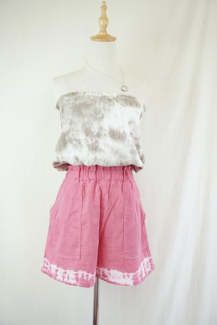 W gauze Easy Shorts Bougainvillea