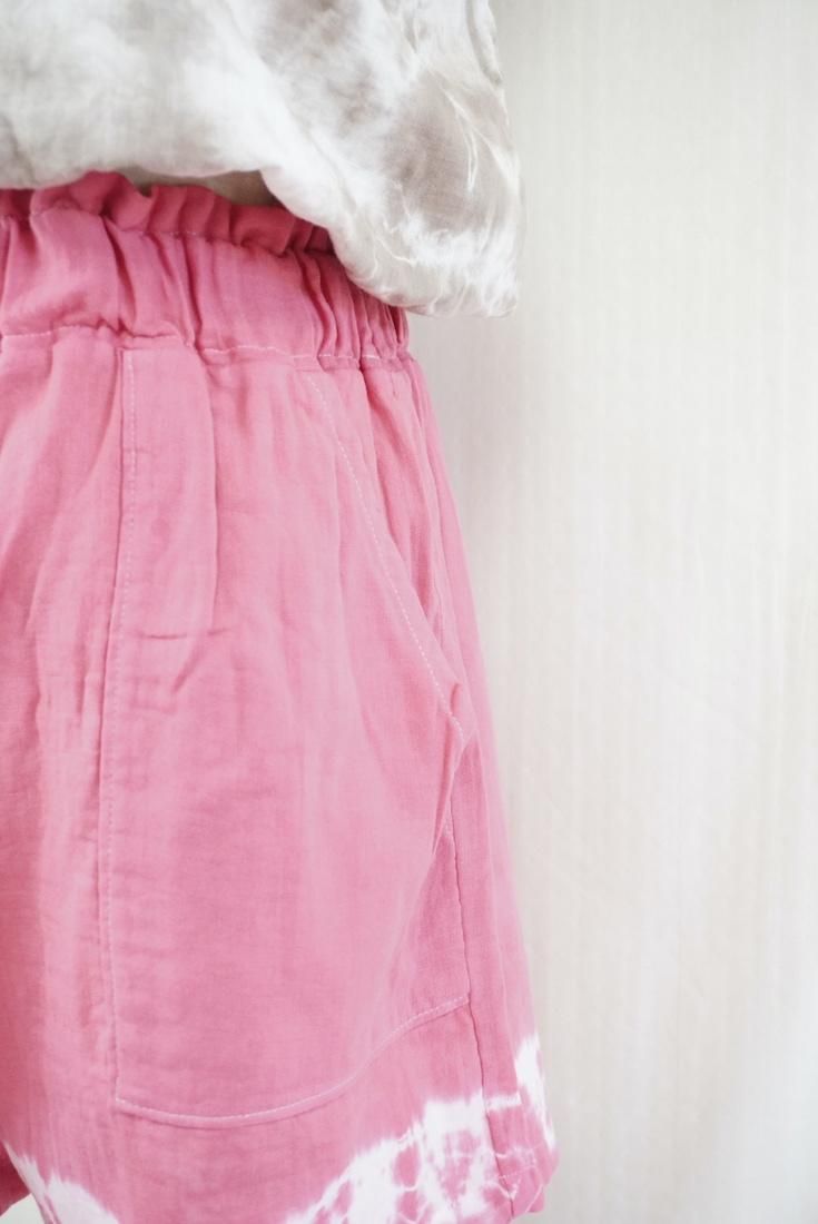 W gauze Easy Shorts Bougainvillea