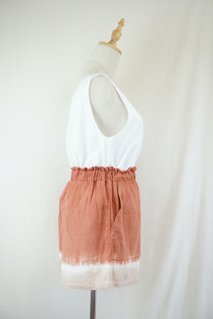 W gauze Easy Shorts Retrobrown x Sandybeach