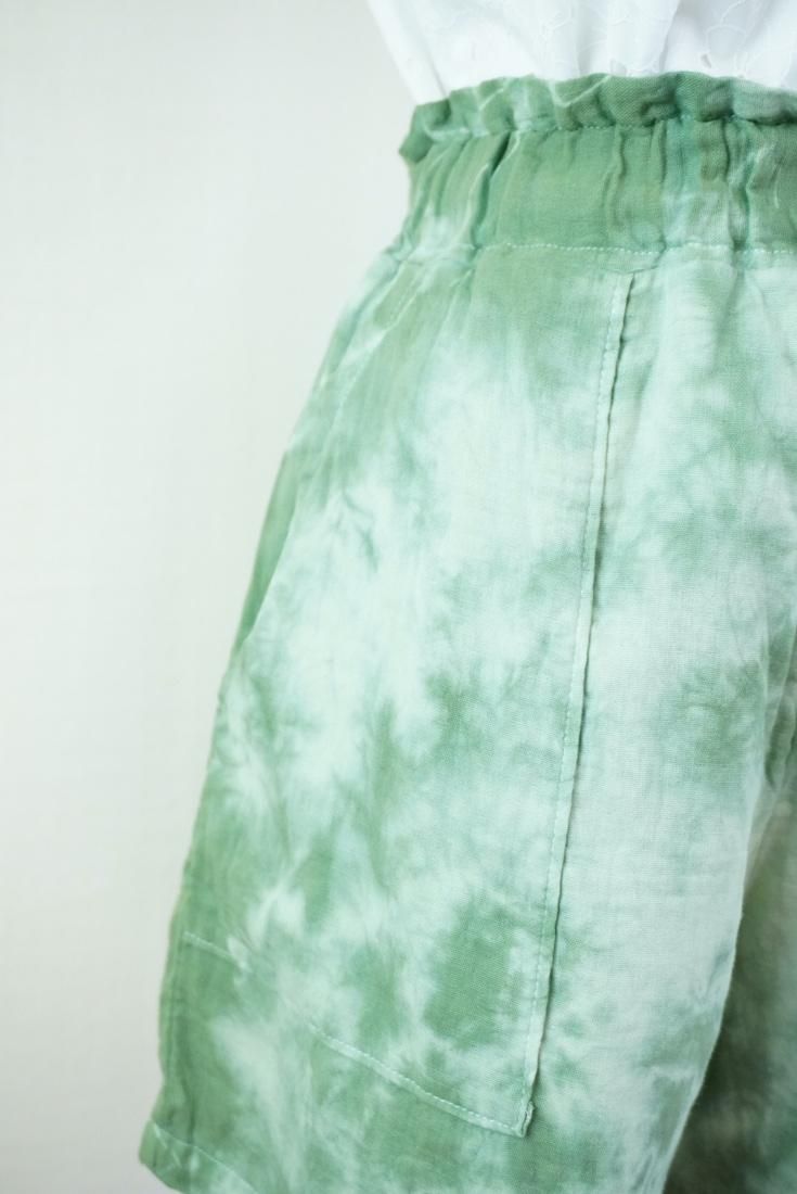 W gauze Easy Shorts Junglegreen x Pistachio