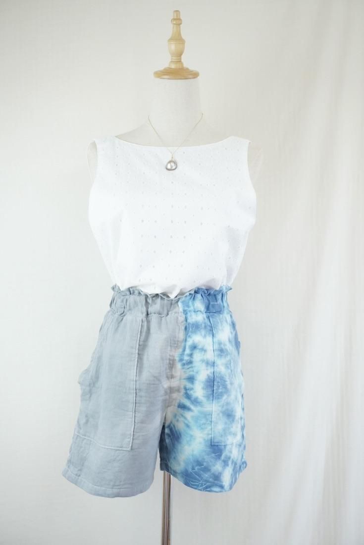 W gauze Easy Shorts Bluejeans x Lightgray