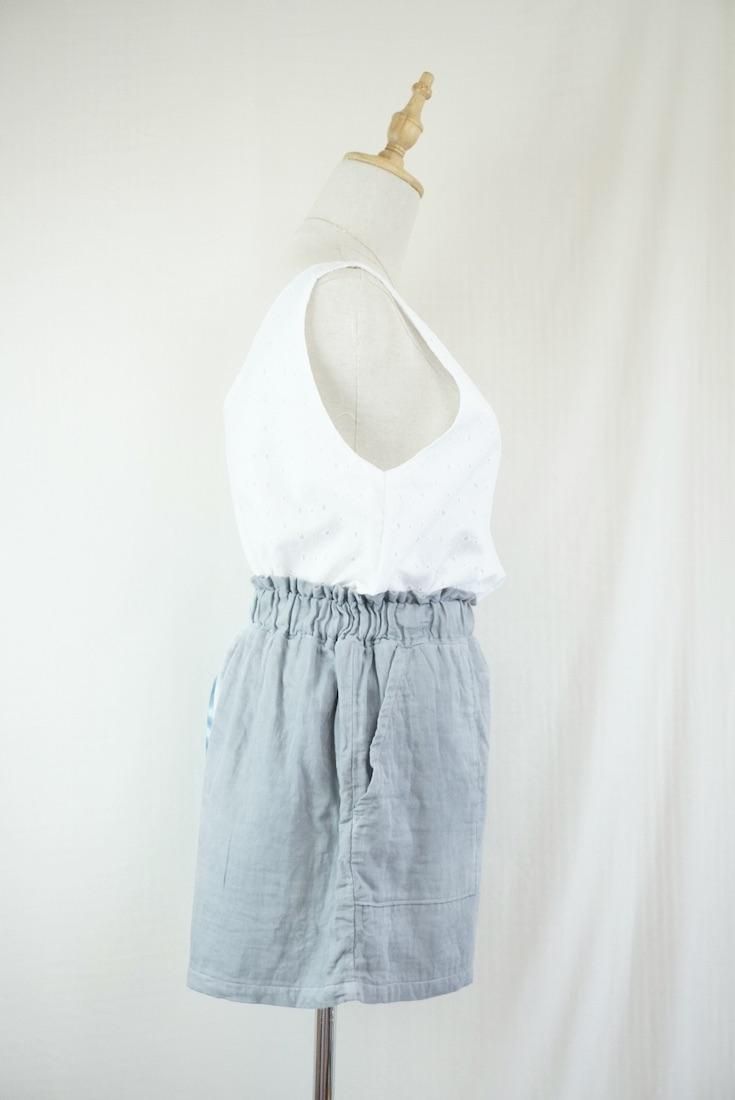 W gauze Easy Shorts Bluejeans x Lightgray