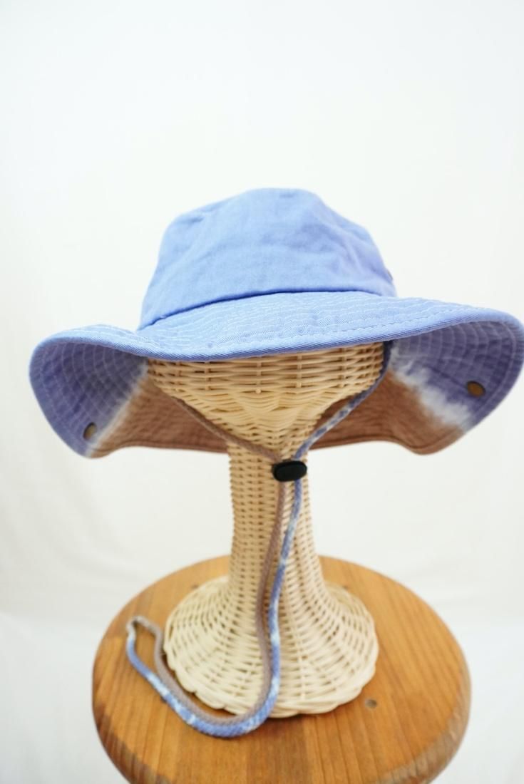 Safari Hat   Slateblue x Brown 