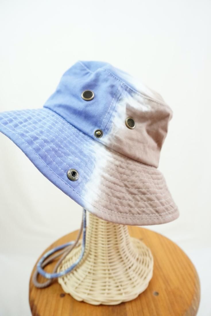 Safari Hat   Slateblue x Brown 