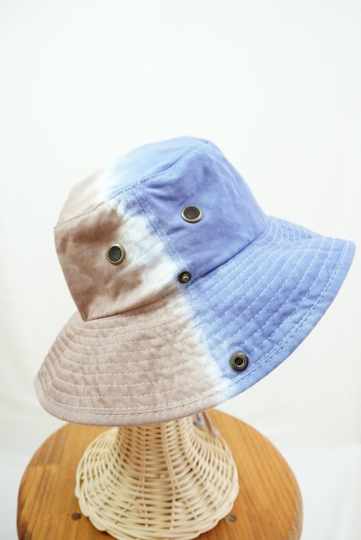 Safari Hat   Slateblue x Brown 