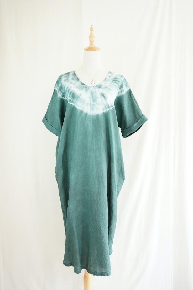 French Linen Relax Dress Ivy  