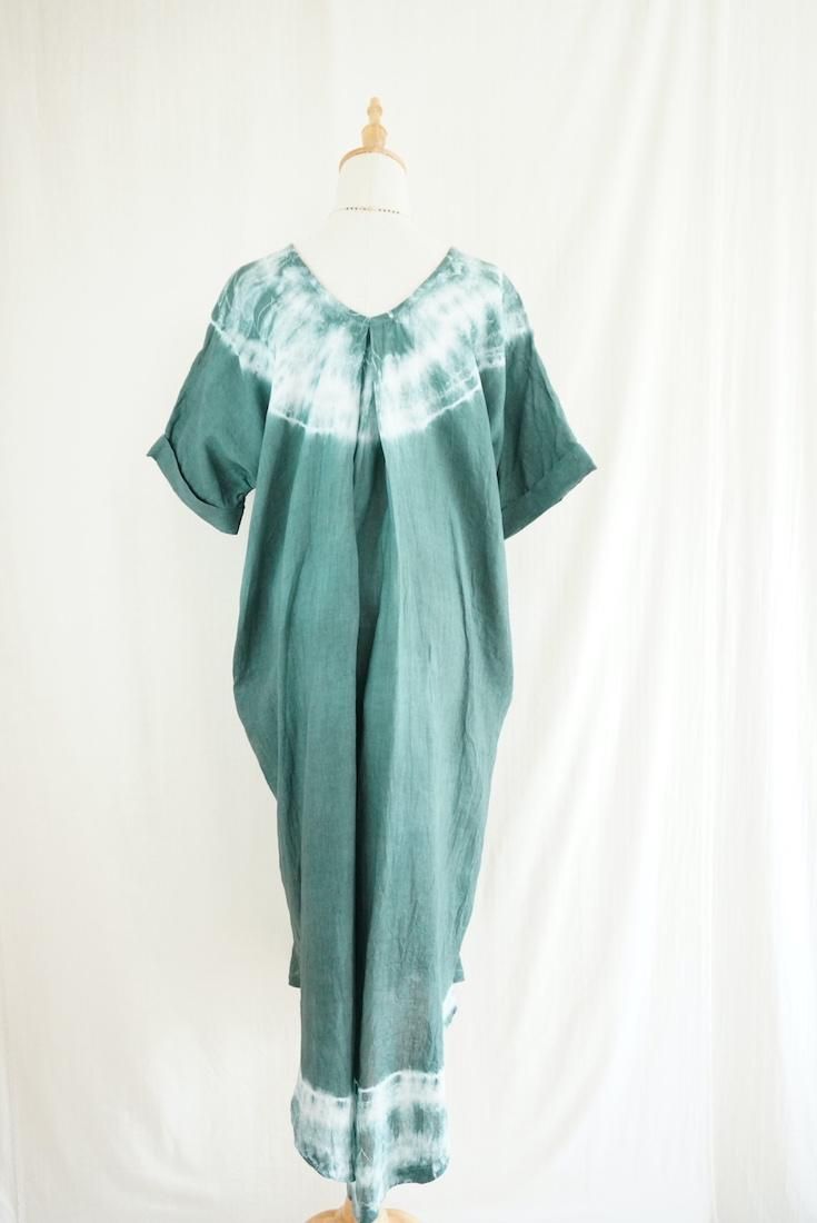 French Linen Relax Dress Ivy  