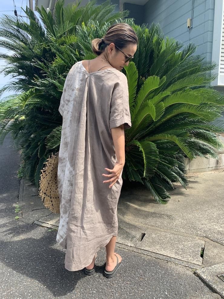 French Linen Relax Dress Ivy  