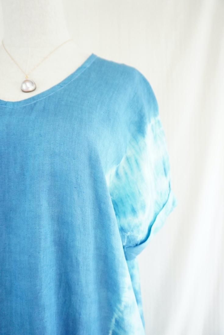 French Linen Relax Dress “Bluejeans”