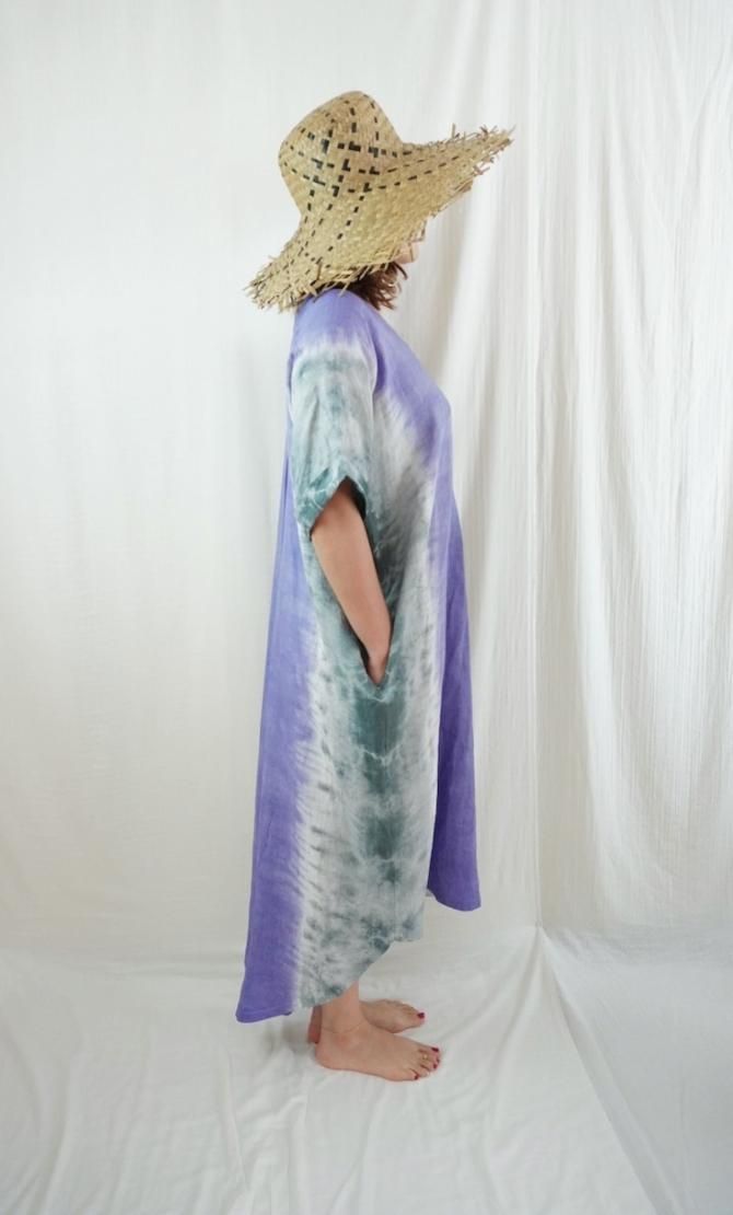 French Linen Relax Dress RetroBrown x Cafelate