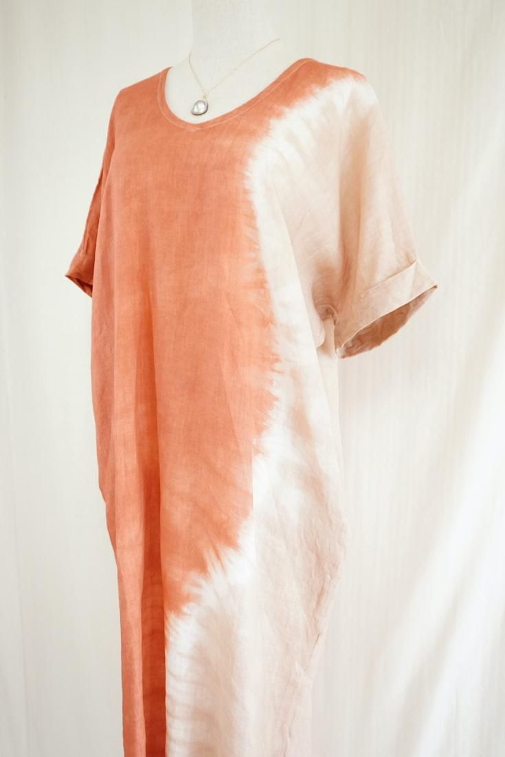 French Linen Relax Dress “RetroBrown x Cafelate”