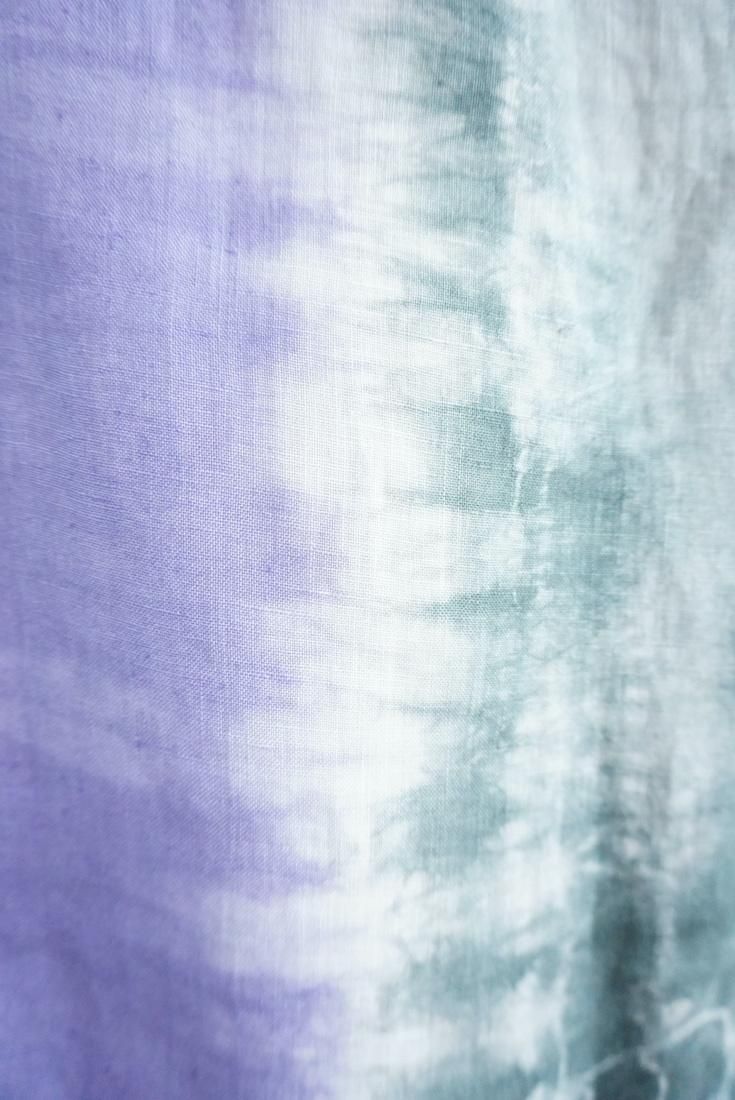French Linen Relax Dress Amethyst x Inkblack