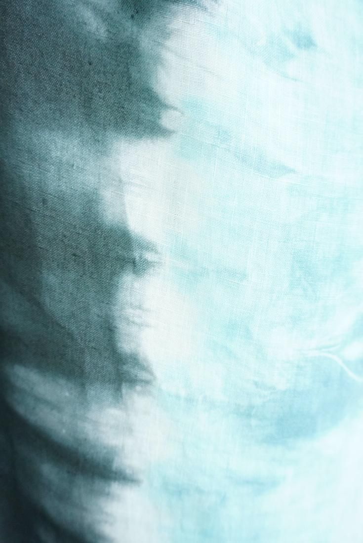 French Linen Relax Dress Black x Vintageblue
