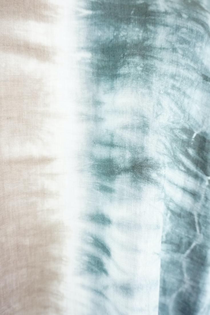 French Linen Relax Dress Taupe x Inkblack