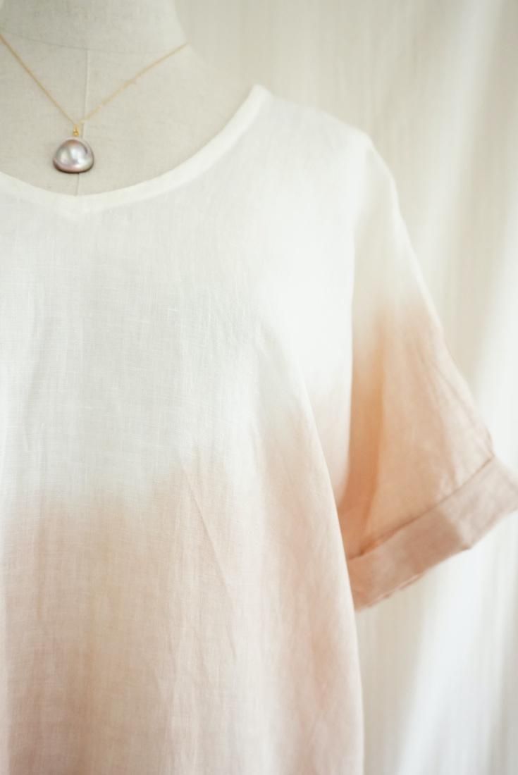 French Linen Relax Dress Sandybeach x Cafelate x Brown