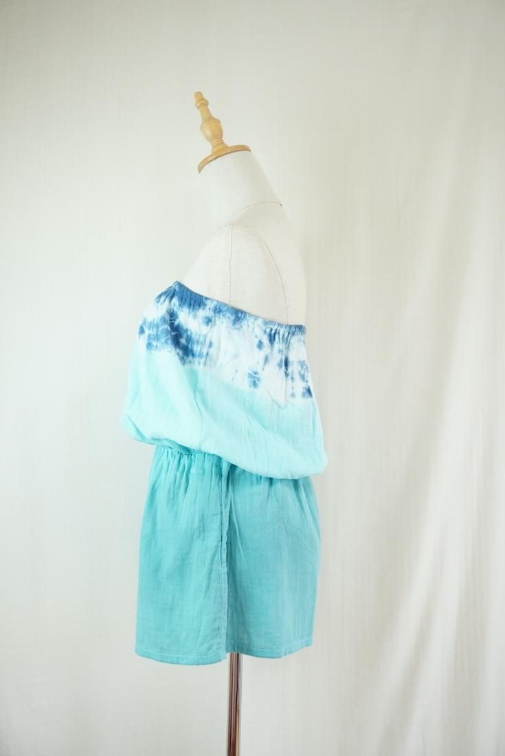 W-gauze Bare in one Turquoise x Under the sea x Navy