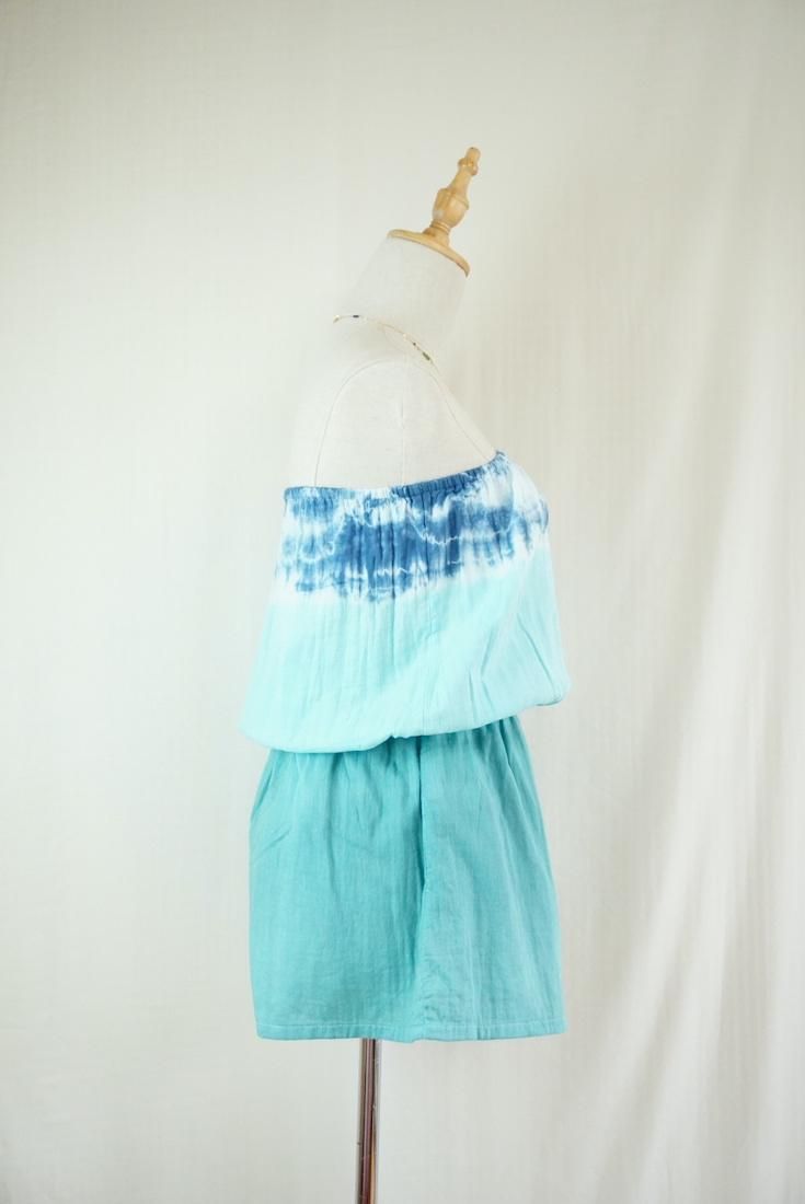 W-gauze Bare in one Turquoise x Under the sea x Navy