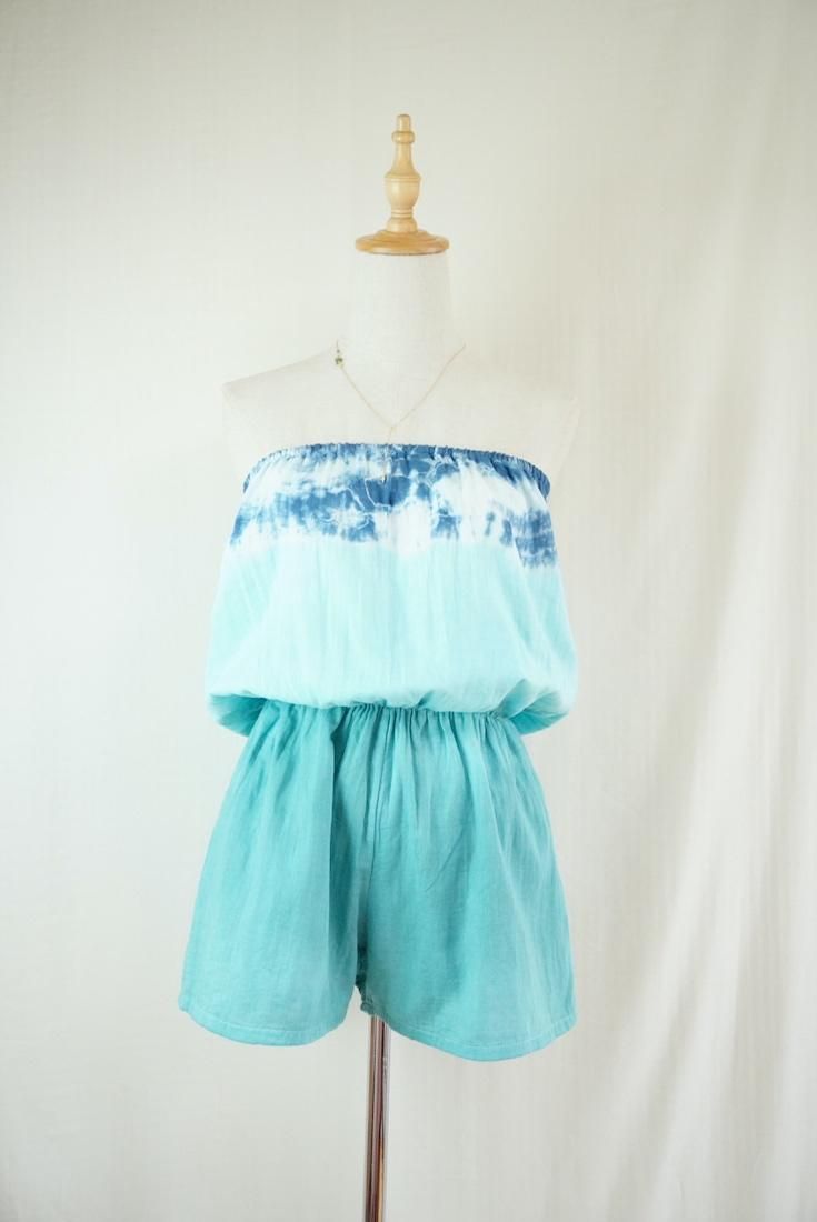 W-gauze Bare in one Turquoise x Under the sea x Navy