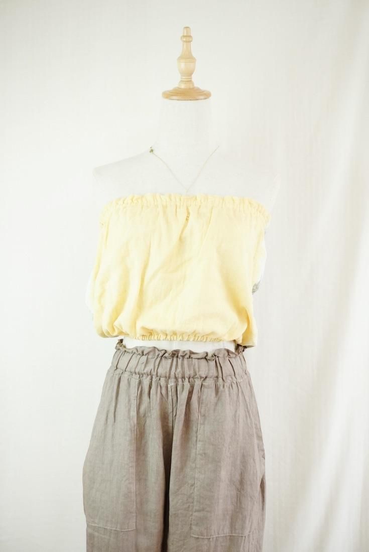 W-gauze Short Bare top