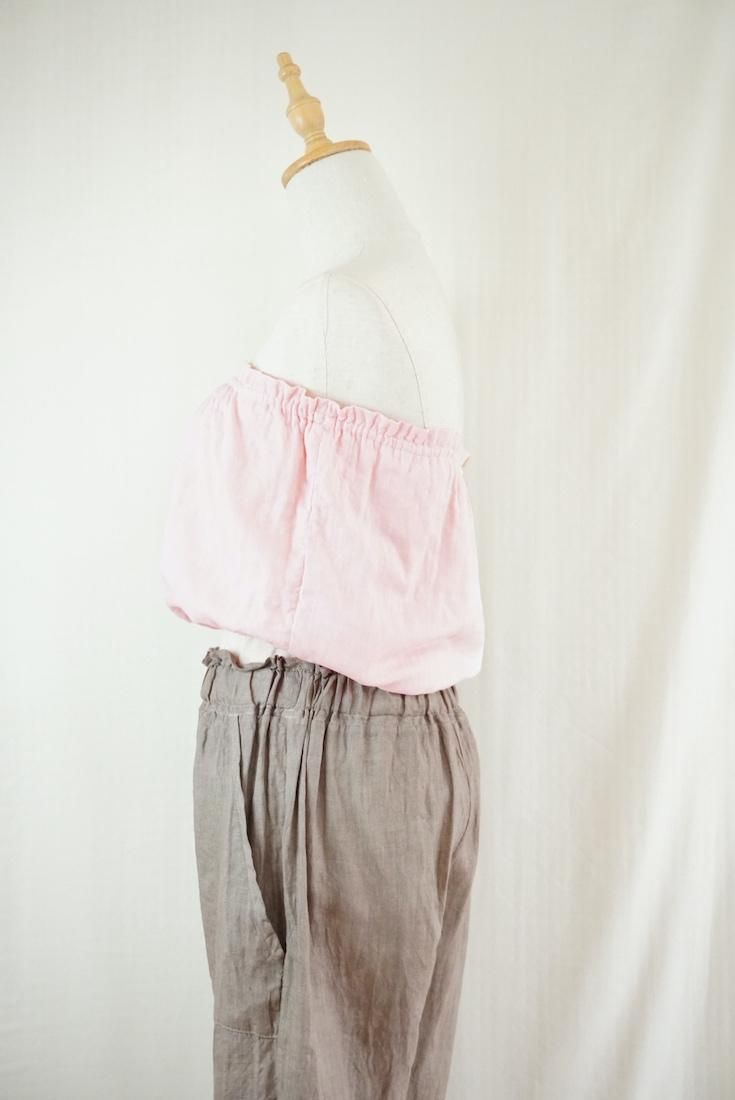 W-gauze Short Bare top