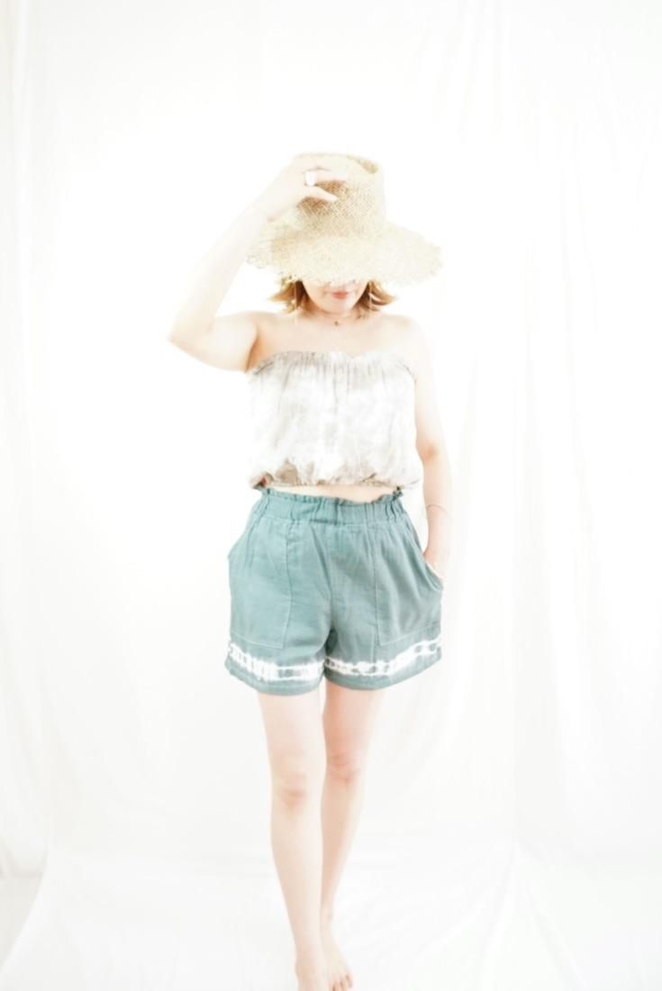 W-gauze Short Bare top