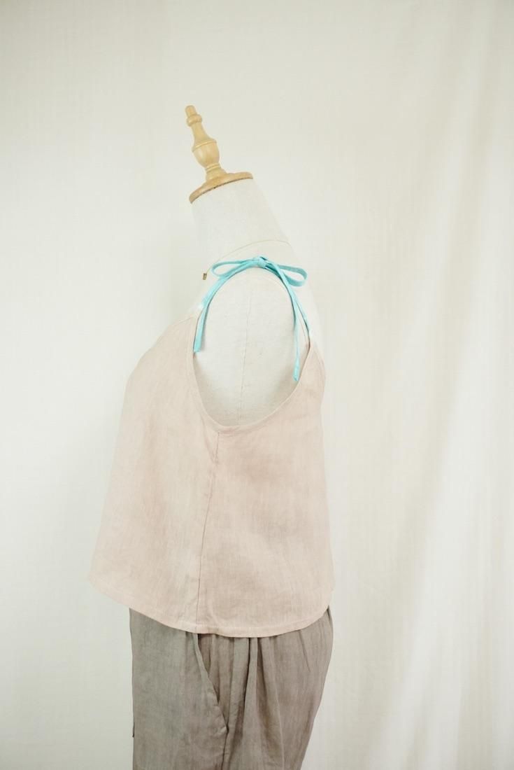 French Linen Ribbon Camisole  Cafelate x Under the sea
