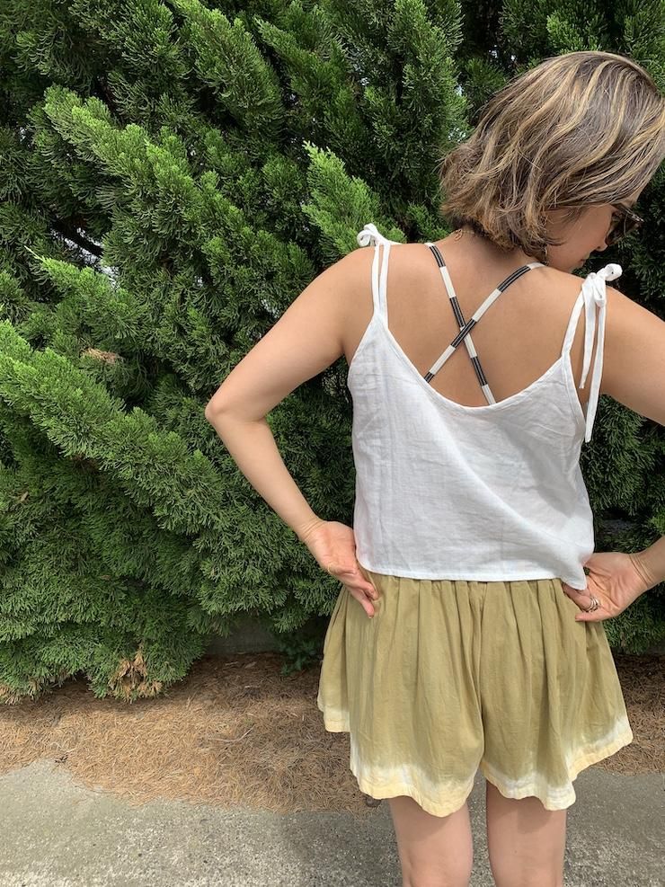 French Linen Ribbon Camisole  Cafelate x Under the sea