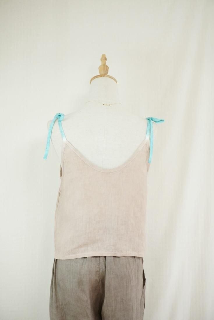 French Linen Ribbon Camisole  Cafelate x Under the sea