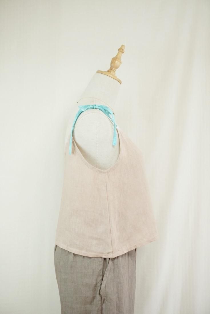 French Linen Ribbon Camisole  Cafelate x Under the sea