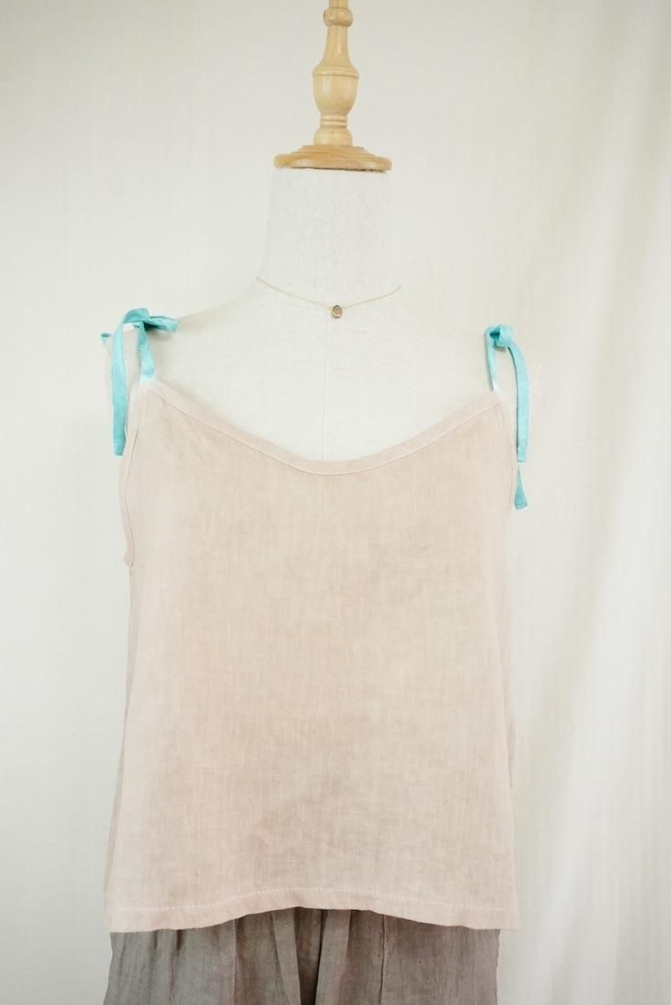 French Linen Ribbon Camisole  Cafelate x Under the sea