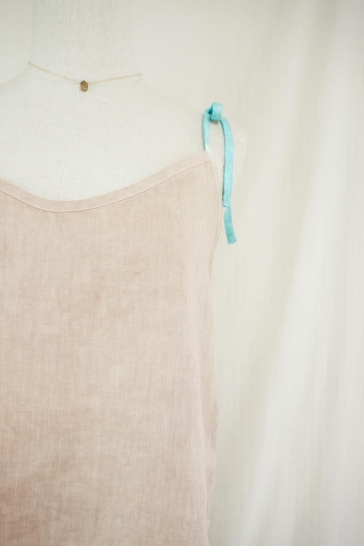 French Linen Ribbon Camisole  Cafelate x Under the sea