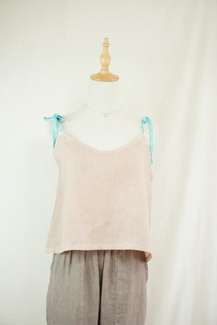 French Linen Ribbon Camisole  Cafelate x Under the sea