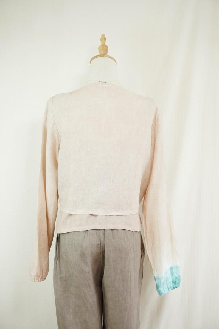 French Linen Ribbon Cardigan  SandyBeach x Under the sea 