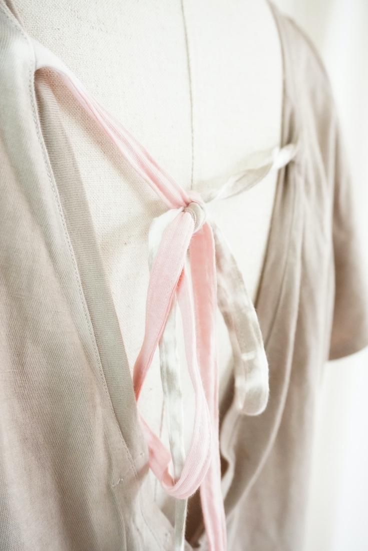 Cotton Tee in one Taupe x Pinkbeige 