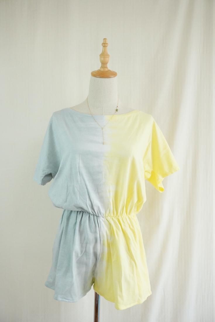 Cotton Tee in one Lemon x Lightgray 